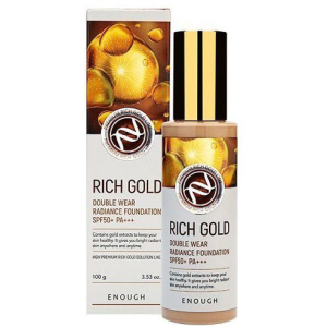 Тональный крем с золотом Enough Rich Gold Double Wear Radiance Foundation SPF50+ PA+++ №21 100 г (8809605871945) ТОП в Днепре