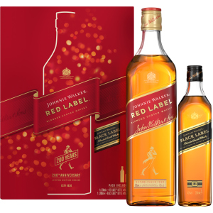 Віскі Johnnie Walker Red label 0.7 л 40% у подарунковій упаковці + Віскі Johnnie Walker Black Label 0,2 л (5000267182636)