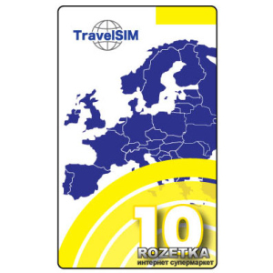 Карточка пополнения счета TravelSim 10 у.е. в Днепре
