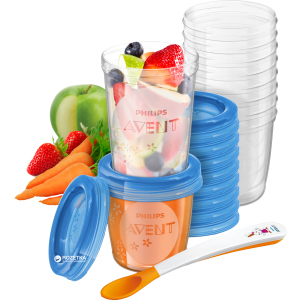 Контейнери Philips AVENT для зберігання продуктів 10 х 240 мл + 10 x 180 мл (SCF721/20) краща модель в Дніпрі