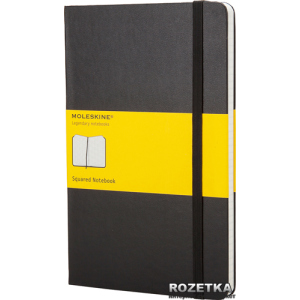 Нотатник Moleskine Classic 13 х 21 см 240 сторінок у клітку Чорна (9788883701139) краща модель в Дніпрі