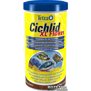 купить Корм Tetra Cichlid XL Flakes для аквариумных рыб в хлопьях 10 л (4004218201415)