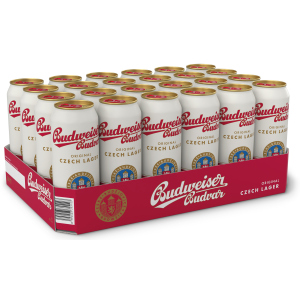 Упаковка пива Budweiser Budvar светлое фильтрованное 5% 0.5 л x 24 шт (8594403352122) рейтинг