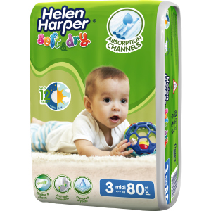 Підгузки Helen Harper Soft&Dry Midi 4-9 кг 80 шт (5411416060178) краща модель в Дніпрі