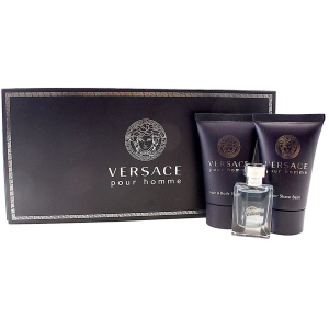 Набір для чоловіків Versace Pour Homme туалетна вода 5 мл + гель для душу 25 мл + бальзам після гоління 25 мл (8011003810451)