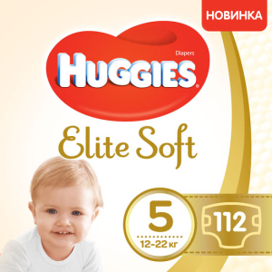 Підгузки Huggies Elite Soft 5 12-22 кг 112 шт (5029054566237) в Дніпрі