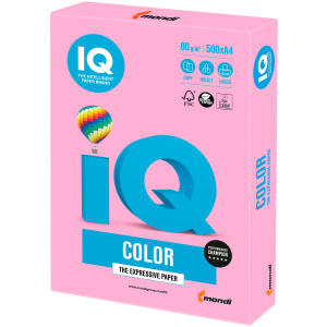 Бумага IQ Color Neon Pink розовый А4 80г/м2 500 листов (9003974411873) ТОП в Днепре