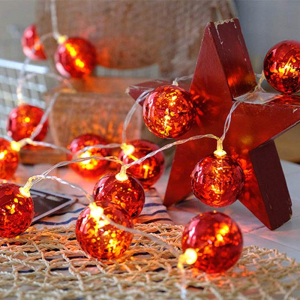 Світлодіодна гірлянда ColorWay Christmas lights ball 6 см 10 LED 1.5 м USB Red (CW-MC-LB10U) ТОП в Дніпрі