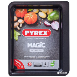 Форма прямокутна для випічки Pyrex Magic 30 х 23 см Прямокутна Чорна (MG30RR6) в Дніпрі