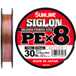 Шнур Sunline Siglon PE х8 150 м # 1.7/0.223 мм 13 кг Разноцветный (16581004) лучшая модель в Днепре