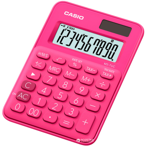 Калькулятор Casio 10 разрядный 85.5х120х19.4 (MS-7UC-RD-S-EC) ТОП в Днепре