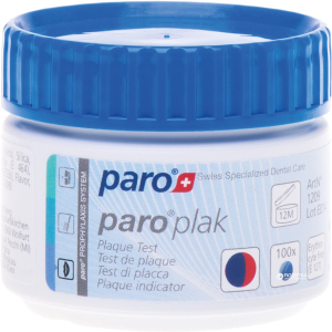 2-кольорові таблетки для індикації зубного нальоту Paro Swiss plak 100 шт (7610458012093) ТОП в Дніпрі