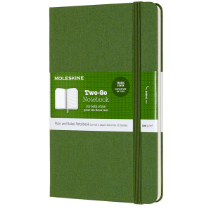 Нотатник Moleskine Two-Go 11.5 x 17.5 см 144 сторінки Зелена (8058647620190) ТОП в Дніпрі