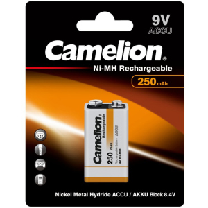 Акумулятор Camelion 6F22-1BL 250 мАг Ni-MH (NH-9V250BP1) в Дніпрі