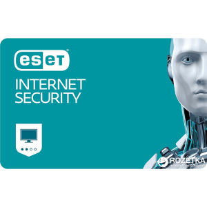 Антивирус ESET Internet Security (3 ПК) лицензия на 12 месяцев Базовая (электронный ключ в конверте)