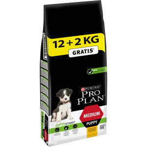 Сухий корм Purina Pro Plan Dog Medium Puppy з високим вмістом курки 12+2 кг (7613035120501) краща модель в Дніпрі