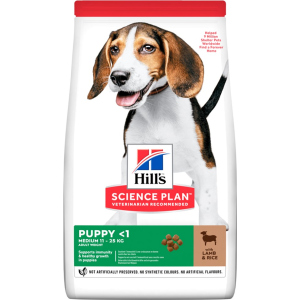 Сухой корм для щенков средних пород Hill's Science Plan Puppy Medium с ягненком - 14 кг (604353) (52742025735) рейтинг