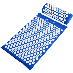 Коврик массажно-акупунктурный ProSource Acupressure Mat and Pillow Set с подушкой 64 х 40 см Синий (ps-1201-accuset-blue) в Днепре