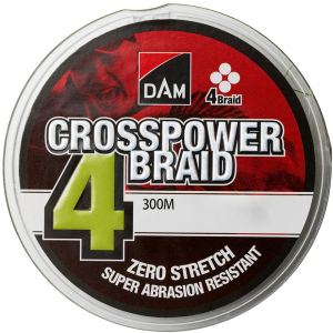 Шнур DAM Crosspower 4-Braid 300 м 0.10 мм 4.5 кг Зелений (65841) ТОП в Дніпрі