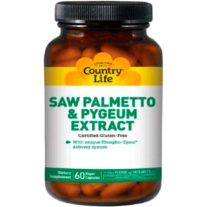 Натуральна добавка Country Life Saw Palmetto Pygeum Extract (Екстракт сереноа та кори африканської сливи) 60 капсул (015794092858) ТОП в Дніпрі