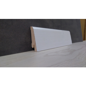 Плинтус деревянный шпонированный Kluchuk White Plinth Євро 60х19х2200 Белый KLW01 лучшая модель в Днепре