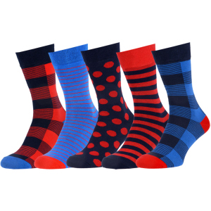 Носки The Pair of Socks 5P-111-PLD/BX 35-37 (5 пар) Синие с красным (4820234203307) в Днепре