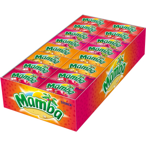 Упаковка жувальних цукерок Mamba Асорті 48 шт х 26.5 г (4014400110944_4014400110869) краща модель в Дніпрі