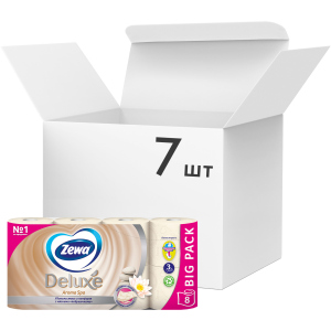 Упаковка туалетной бумаги Zewa Deluxe трехслойной Арома Спа 7 шт по 8 рулонов (7322540569506) в Днепре