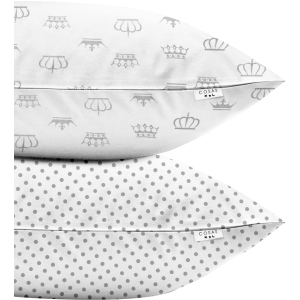 Набор наволочек Cosas Set Pillow Crown Dots Grey 50х70 2 шт (4822052023570) ТОП в Днепре