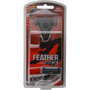 Станок для бритья Feather F3 Кассетный + 2 запасных лезвия (4902470463407) ТОП в Днепре