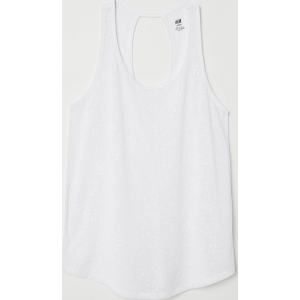 Майка спортивна H&amp;M Sport 0625316-8 XS Біла (2000001477076) краща модель в Дніпрі