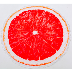 Пляжний рушник MirSon №5056 Summer Time Grapefruit 150x150 см краща модель в Дніпрі