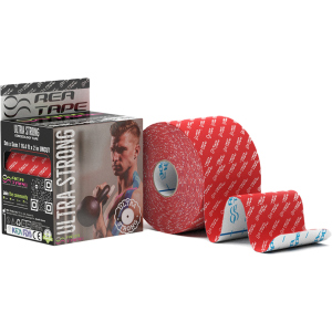 Кінезіологічний тейп REA TAPE Ultra Strong 5 см 5 м Червоний (REA-Ultra-red) краща модель в Дніпрі