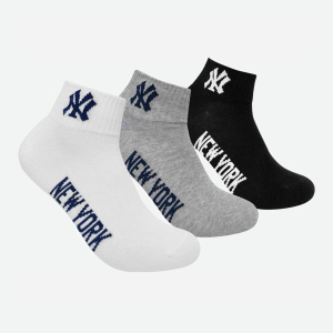 Носки New York Yankees 3 pk Quarter 15100003-1003 35-38 р 3 пары Черный/Белый/Серый (8718984009316)