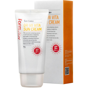 Крем солнцезащитный FarmStay DR-V8 Vita Sun Cream SPF 50 + PA + + + витаминизированный 70 г (8809297386796/8809426958047) ТОП в Днепре