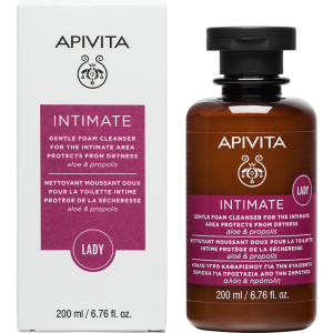 Ніжна пінка для інтимної гігієни Apivita Intimate Захист від сухості 200 мл (5201279071080) ТОП в Дніпрі