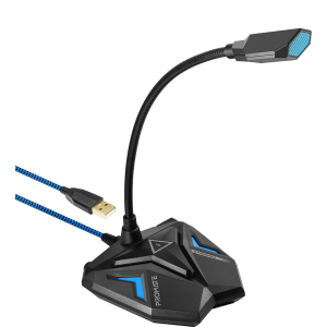 Мікрофон Promate Streamer LED, USB Blue (streamer.blue) в Дніпрі