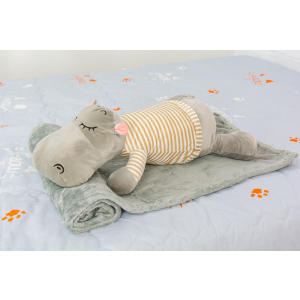 Плед дитячий MirSon №1054 Hippopotamus Gray 100х160 (2200003094053)