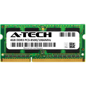 Оперативна пам'ять A-Tech 4GB DDR3-1066 (PC3-8500) SODIMM 2Rx8 (AT4G1D3S1066ND8N15V) в Дніпрі