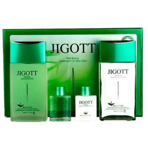 Набор Мужской Зеленый Чай для ухода за лицом Jigott Well-being Green Tea Homme Skin Care 2SET (8809541281273) в Днепре