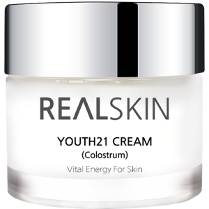 Крем для обличчя Real Skin Освітлення/Колострум Youth 21 Cream Colostrum 50 г (8809280350599) краща модель в Дніпрі