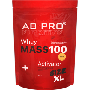 Гейнер AB PRO MASS 100 Whey Activator 2600 г Ананас-кокос (MASSXLABAC105) ТОП в Днепре