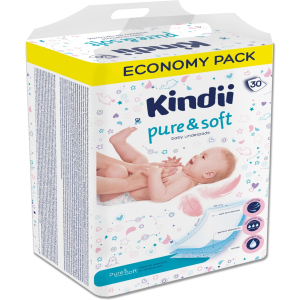 Одноразові пелюшки для дітей Kindii Pure & Soft 60х40 30 шт (5900095032304) ТОП в Дніпрі