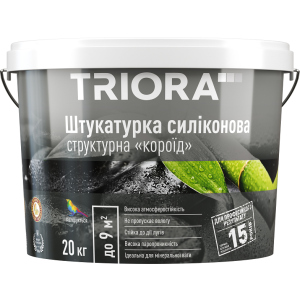 Штукатурка силиконовая TRIORA "короед" 1-1.5 мм 20 кг (4823048022393) лучшая модель в Днепре