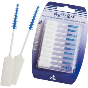 Безметалеві міжзубні щітки Dr. Wild Emoform Brush'n clean XL із фторидом натрію 20 шт (7611841139809) (11.4506) краща модель в Дніпрі