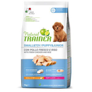 Сухий корм Trainer Natural Super Premium Puppy&Junior Mini для цуценят дрібних порід до 10 місяців 7 кг (8059149043197) краща модель в Дніпрі