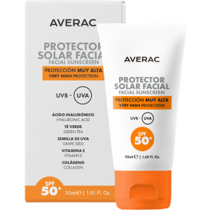 Солнцезащитный крем для лица Аverac Solar Facial Sunscreem SPF 50+ 50 мл (8437018454051) лучшая модель в Днепре