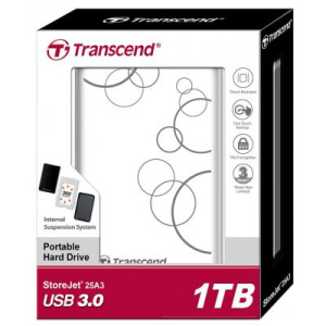 хороша модель Зовнішній жорсткий диск 2.5 " 1TB Transcend (TS1TSJ25A3W)