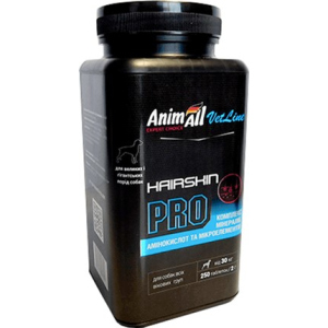 Витаминная добавка AnimAll VetLine Hair Skin PRO для крупных пород собак 2 г х 250 т. (4820150205423) в Днепре