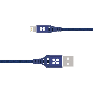 Кабель Promate NerveLink-i USB/Lightning MFI 2.4A 1.2 m Blue (nervelink-i.blue) ТОП в Дніпрі